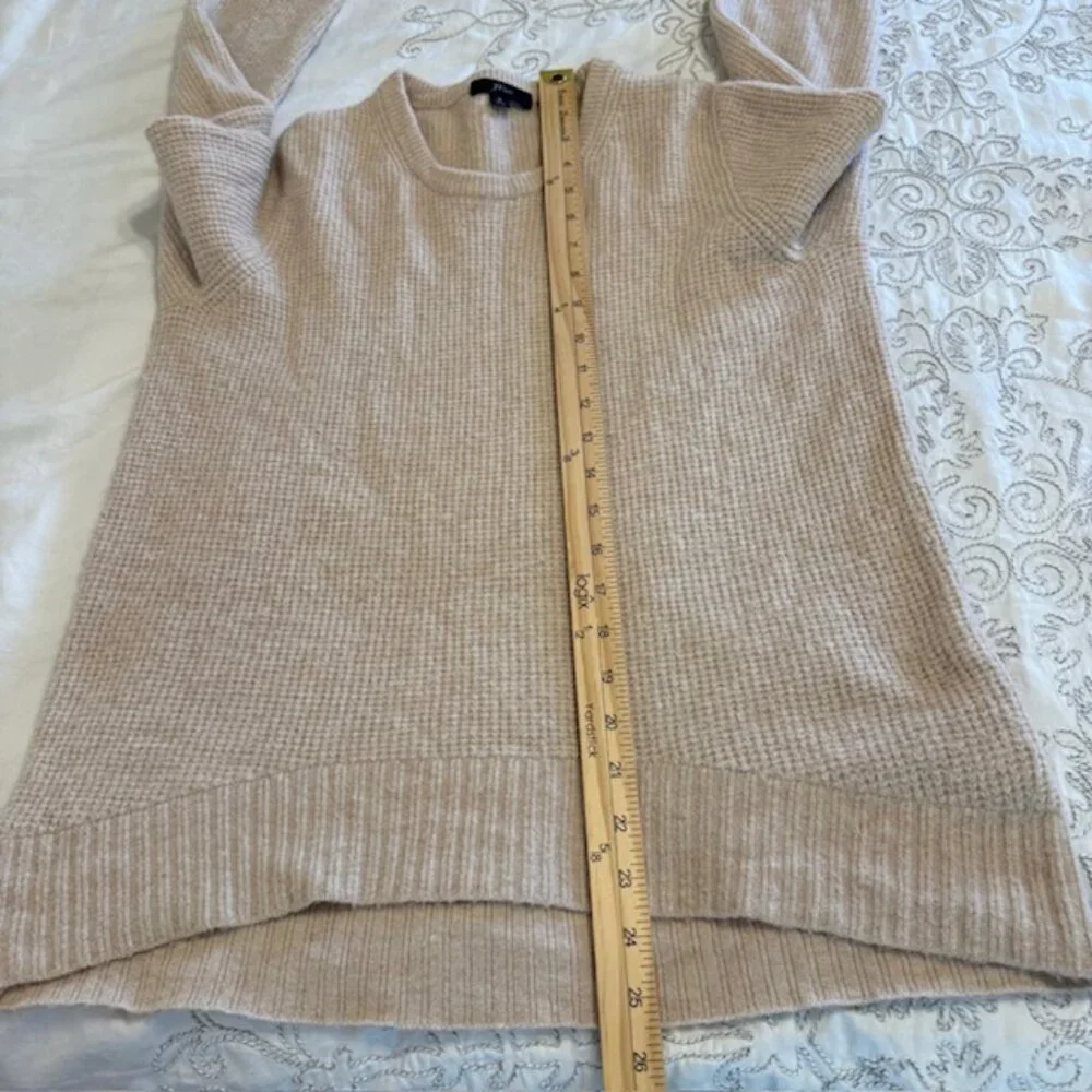 J. Crew Handknit Merino Wool Cream Sweater Cable Knit Sz S Preppy Minimalist
